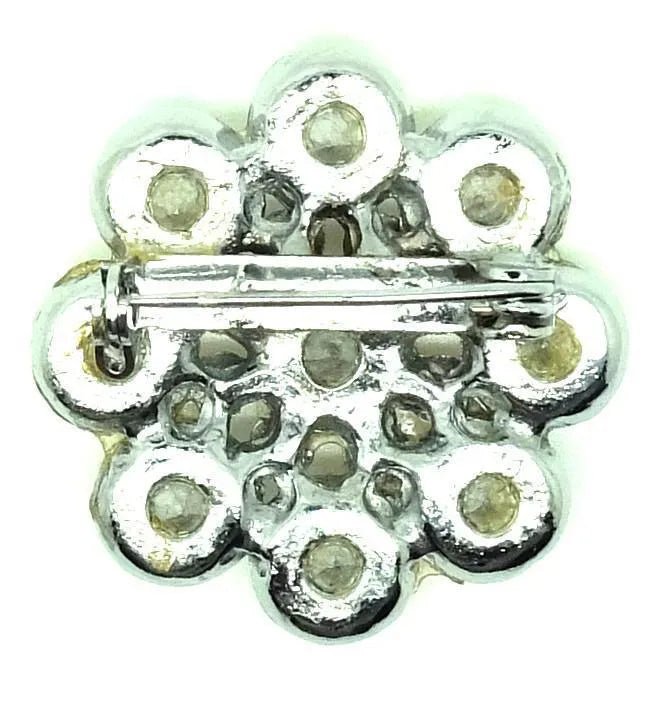 Vintage 1950s Aurora Borealis Flower Brooch, view 5