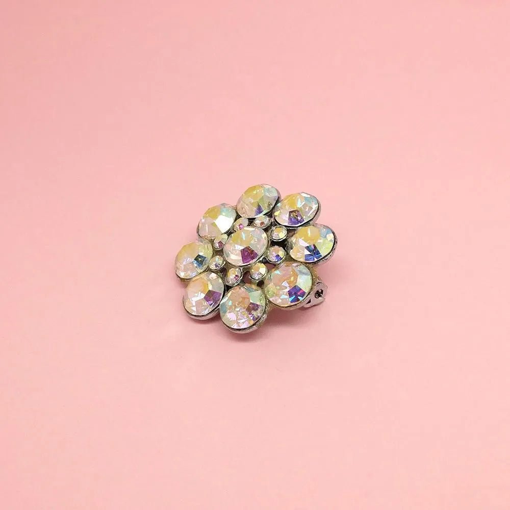 Vintage 1950s Aurora Borealis Flower Brooch