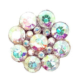 Vintage 1950s Aurora Borealis Flower Brooch