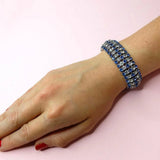 Vintage 1950s Blue Diamante Bracelet