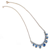 Vintage 1950s Blue Diamante Necklace