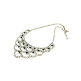 Vintage 1950s Blue Diamantè Rhinestone Necklace