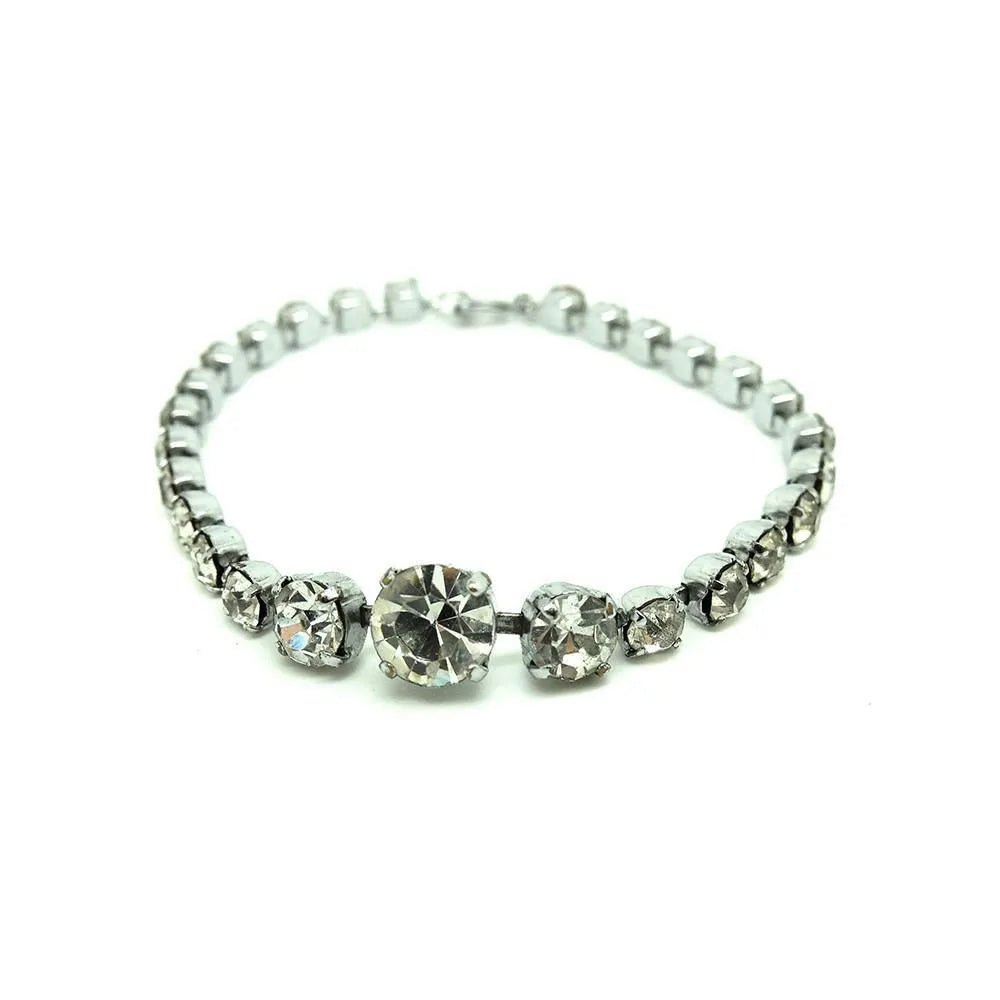 Vintage 1950s Diamanté Bracelet, view 5