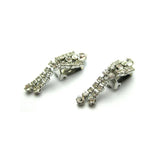 Vintage 1950's Diamante Double Drop Earrings