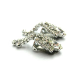 Vintage 1950's Diamante Double Drop Earrings