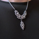 Vintage 1950s Diamante Drop Necklace