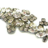 Vintage 1950s Diamante Flower Brooch