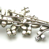 Vintage 1950s Diamante Flower Brooch