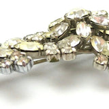 Vintage 1950s Diamante Flower Brooch