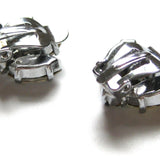 Vintage 1950s Diamante Petal Earrings