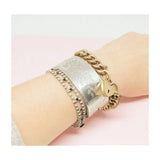 Vintage 1950s Double Row Diamanté Rhinestone Bracelet