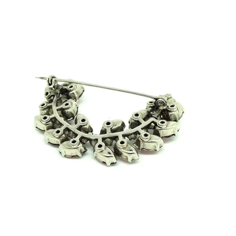 Vintage 1950's Iris Glass Garland Brooch, view 2