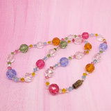 Vintage 1950s Multicoloured Glass Beaded Necklace