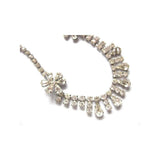 Vintage 1950s Rhinestone Flower Choker Necklace