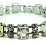 Vintage 1950s Square Cut Diamante Bracelet