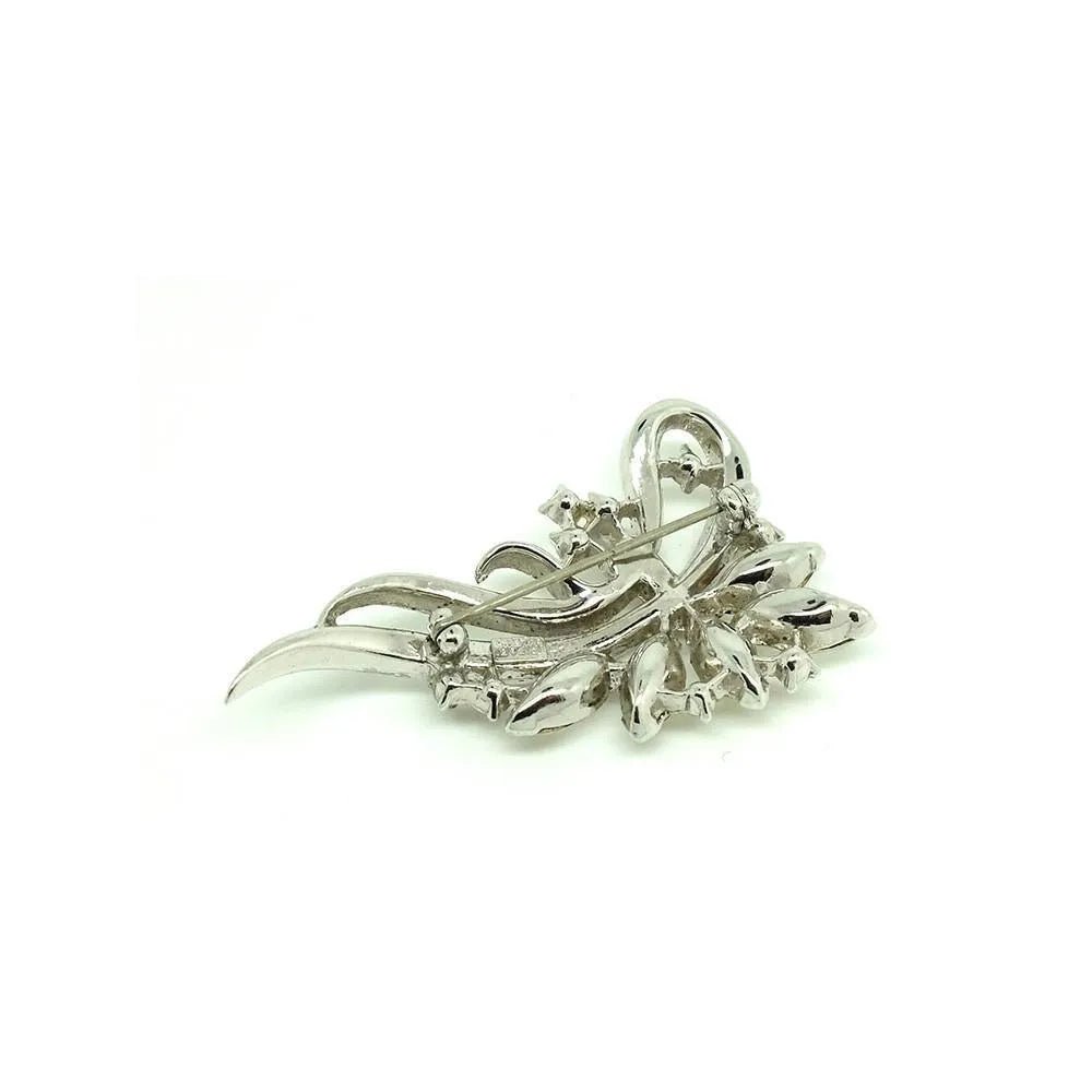 Vintage 1950's Trifari Flower Spray Brooch, view 3
