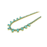 Vintage 1950's Turquoise Diamanté Necklace