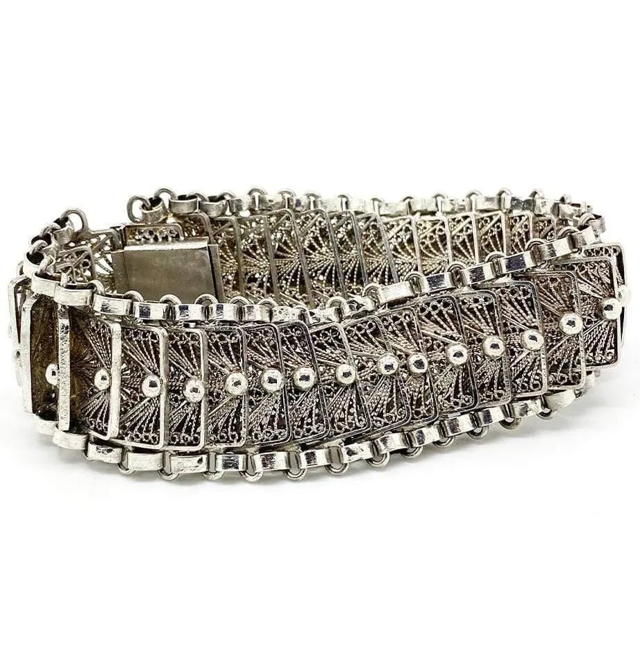 Vintage 1950s/60s Silver Filigree Bracelet