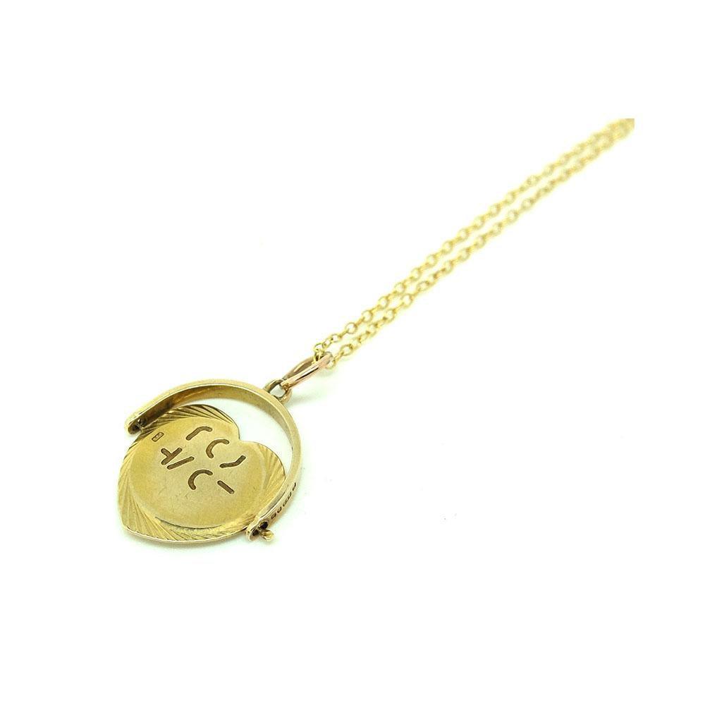 Vintage 1954 I Love You Spinner Gold Charm Collar