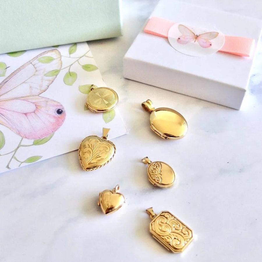 Vintage 1960 9ct Gold Round Locket Necklace