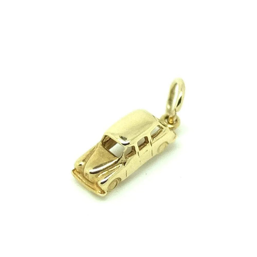 Vintage 1960s 9ct Gold Car Taxi Cab Charm Necklace