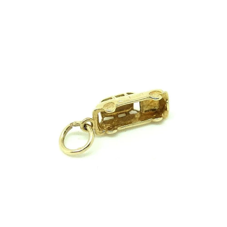 Vintage 1960s 9ct Gold Car Taxi Cab Charm Necklace