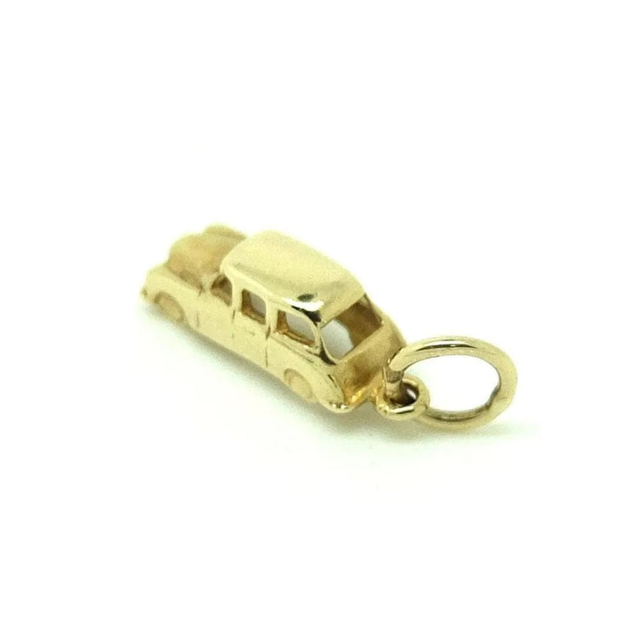 Vintage 1960s 9ct Gold Car Taxi Cab Charm Necklace