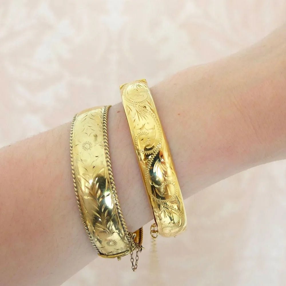 Vintage 1960s 9ct Rolled Gold Bangle Bracelet, view 6
