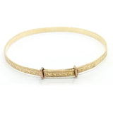 Vintage 1960s 9ct Rolled Gold Meander Bangle Bracelet
