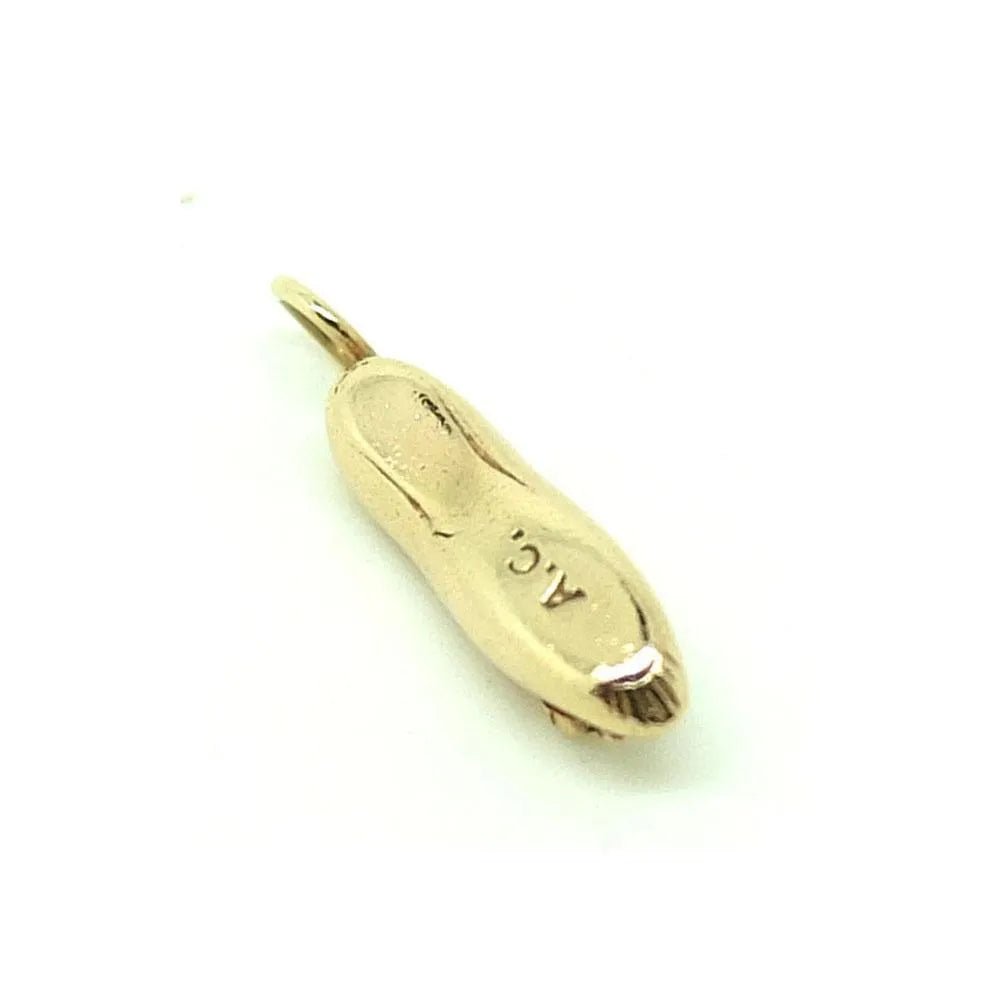 Vintage 1960s 9ct Yellow Gold Ballet Shoe Charm Necklace, view 5