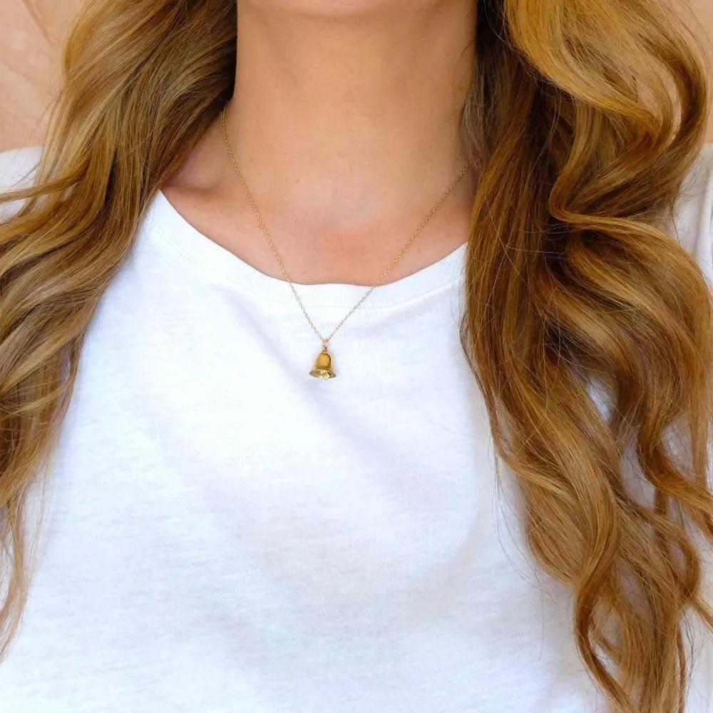 Vintage 1960s Bell Charm Necklace, view 2
