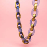 Vintage 1960's Blue & Gold Link Necklace