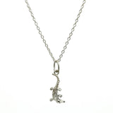 Vintage 1960s Crocodile Alligator Silver Charm Necklace