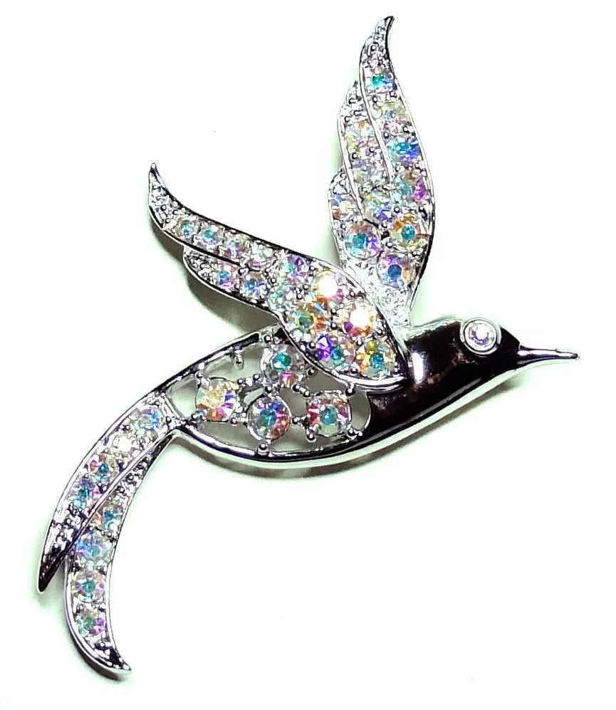 Vintage 1960s Designer Sarah Coventry Diamante Bird Brooch