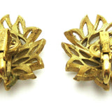 Vintage 1960s Gold Tone Designer Trifari Earrings