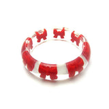 Vintage 1960s Lucite Bow Bangle Bracelet