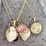 Vintage 1960s Ornate Heart Locket Necklace