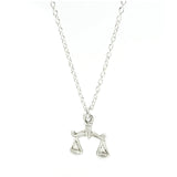Vintage 1960s Scales of Justice Silver Charm Necklace