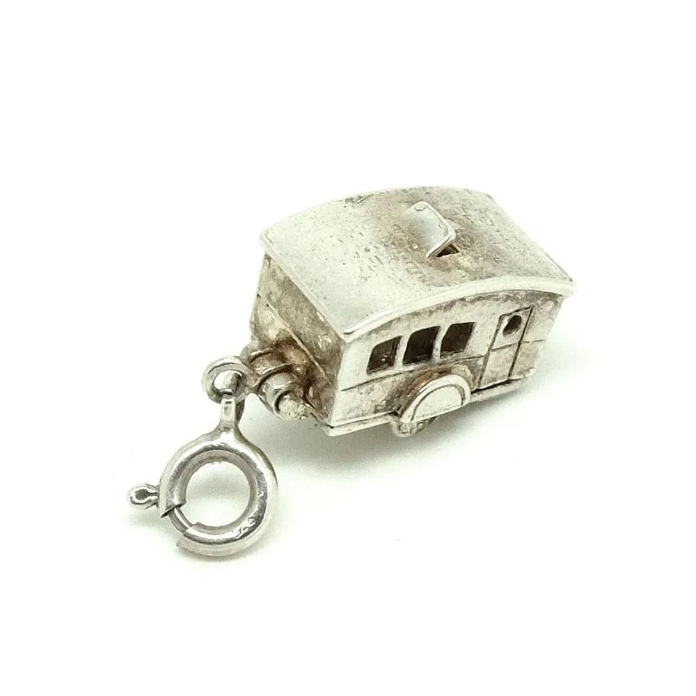 Dije de caravana Nuvo vintage de plata de los años 60