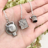 Vintage 1960s Silver Parking Meter Charm Necklace