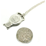 Vintage 1960s Silver Parking Meter Charm Necklace