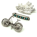 Vintage 1960s Silver Tone Cat Basket Brooch