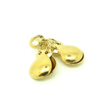 Vintage 1960s Spanish Castanets Charm Necklace