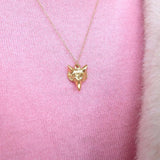Vintage 1960s Vermeil Fox Charm Necklace