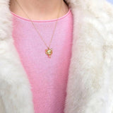 Vintage 1960s Vermeil Fox Charm Necklace