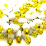 Vintage 1960's Yellow Glass Beaded Necklace
