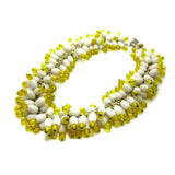 Vintage 1960's Yellow Glass Beaded Necklace