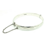 Vintage 1967 Sterling Silver Faceted Bangle Bracelets
