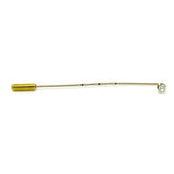 Vintage 1970s 9ct Gold 0.11ct Diamond Cravat Tie Stick Pin Brooch