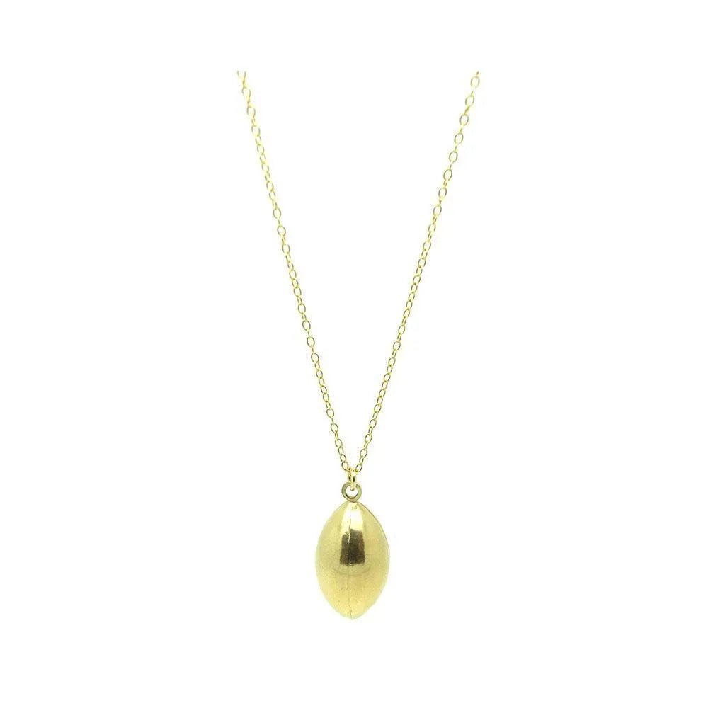 Vintage 1970s 9ct Gold American Football Charm Necklace, view 4